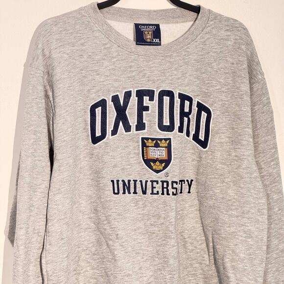 Oxford University Sweatshirt XXL - Gray Crewneck Pullover - Picture 5 of 7